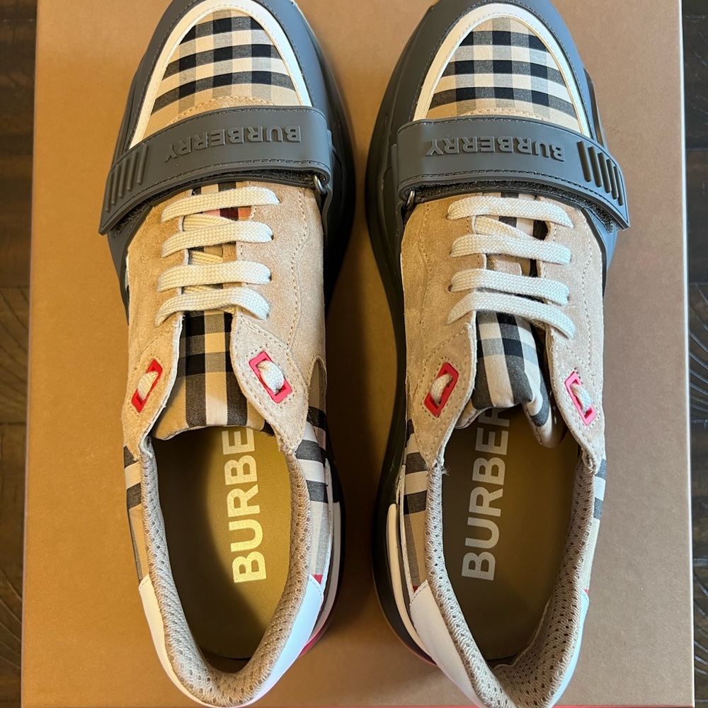 Vintage Burberry Ramsey Grey/Archive Beige Checkerboard Size 44 EU 8031098 NIB - Picture 8 of 16